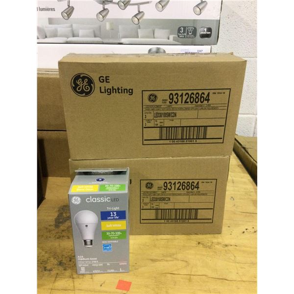 Case of 3 GE LED A19 2700k Bulbs Lot of 2
