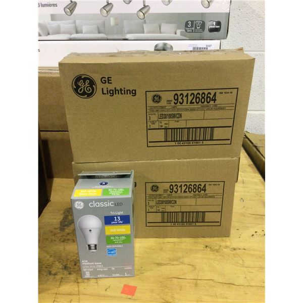 Case of 3 GE LED A19 2700k Bulbs Lot of 2