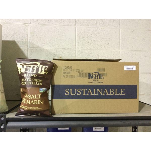 Case of Kettle Brand Sea Salt Chips (12 x 220g)