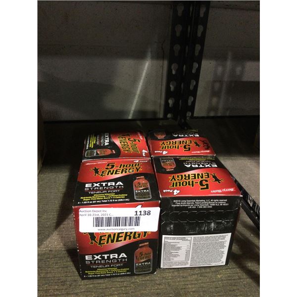 5-Hour Energy Berry Flavor (4 x 57mL) Lot of 4