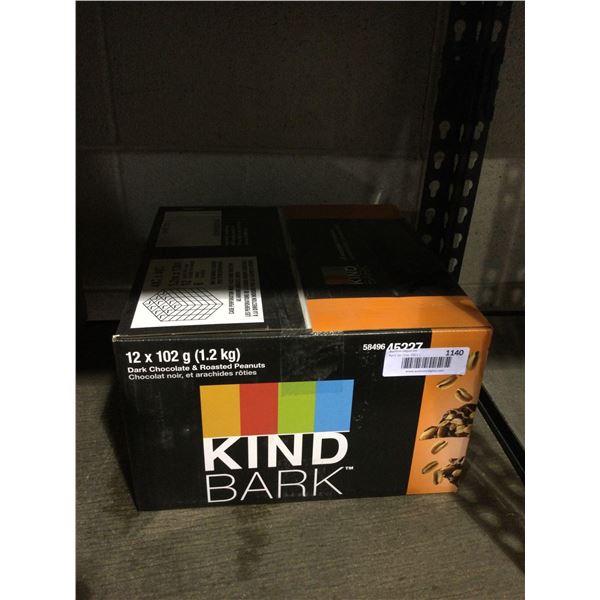 Case of Kind Bark Dark Chocolate Roasted Peanuts Snack (12 x 102g)