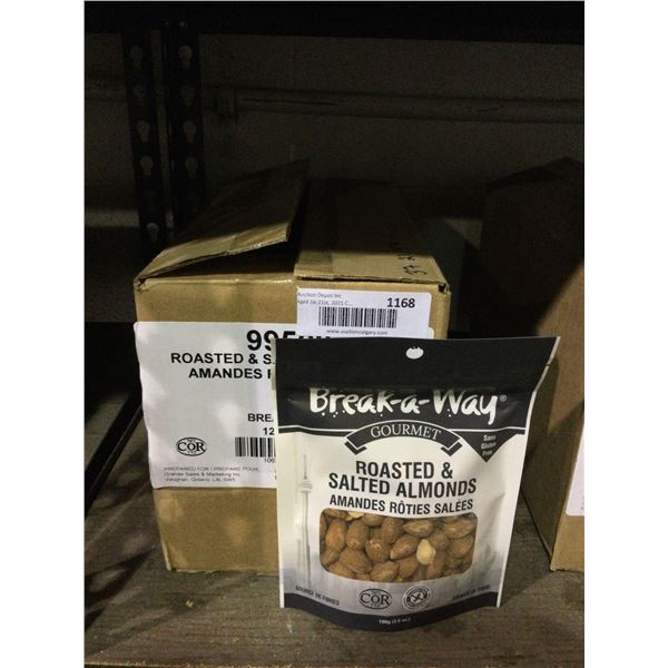 Case of Break-a-way Roasted and Salted Almonds (12 x 100g)