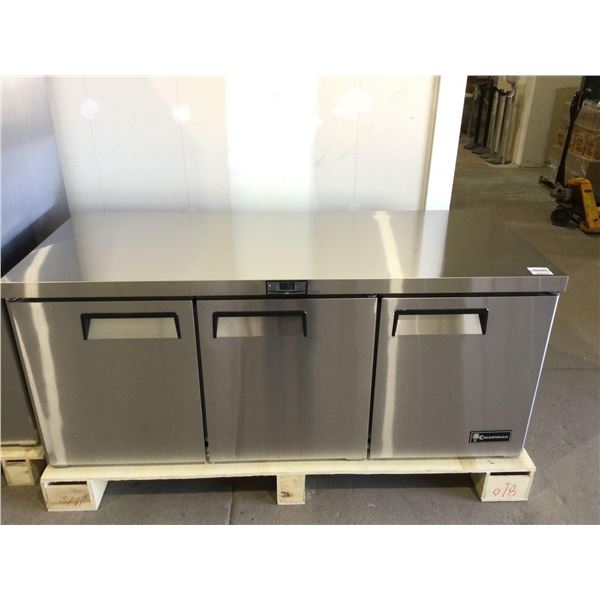 Coldstream 72in 3-Door Stainless Steel Under Counter Refrigerated Prep Table - Model: CUC-72 (BRAND 