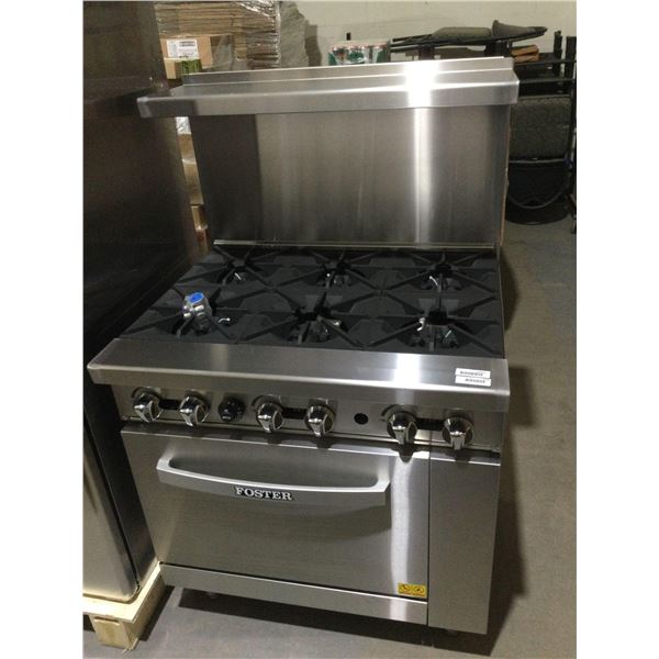 Foster 36in Gas Restaurant Range - Model: FR-6B (BRAND NEW IN CRATE)