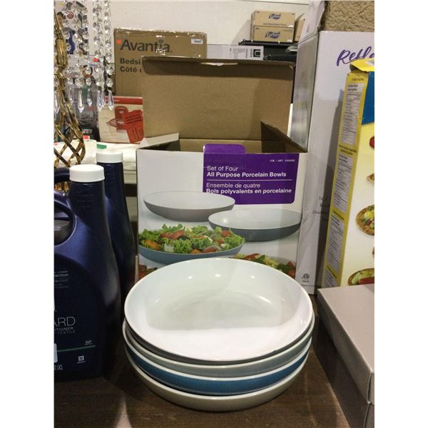 Set of Four All Purpose Porcelain Bowls