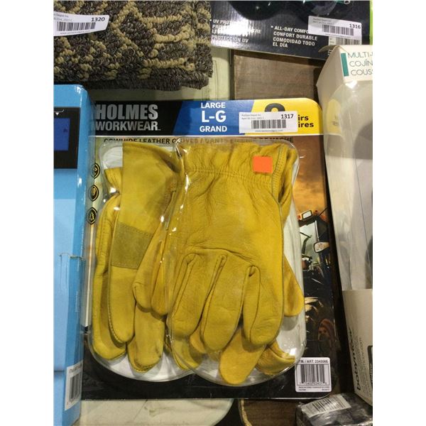 Holmes Workwear Work Gloves Size LG