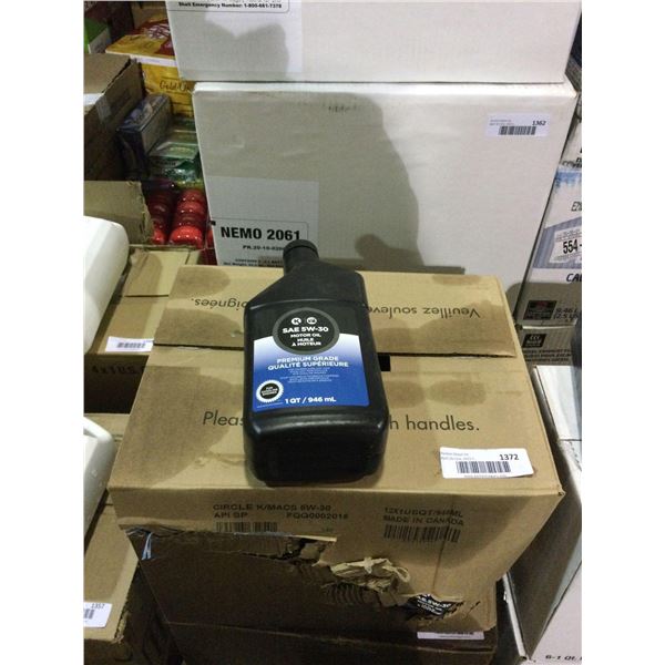 Case of Circle K Premium Grade SAE 5W-30 Motor Oil (12 x 946mL)