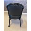 Image 3 : Black Vinyl Restaurant Arm Chair with castors -pre owned