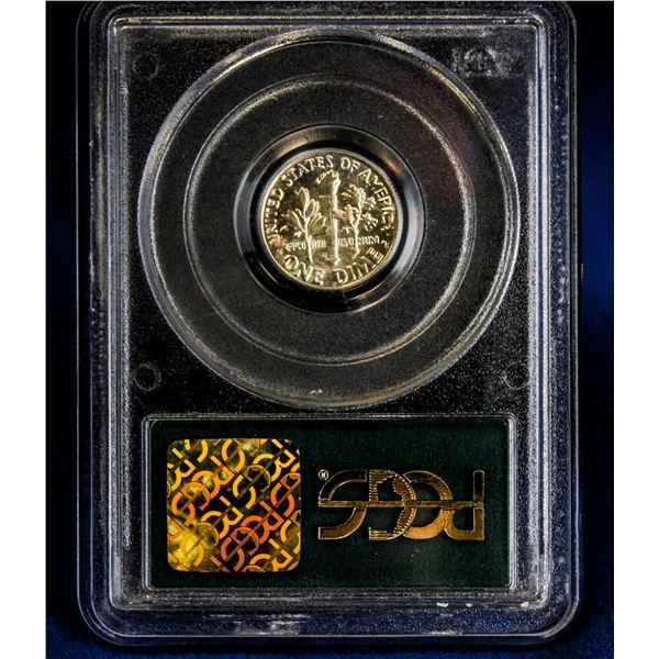 1963 USA SILVER 10 CENT PCGS MS65 SAMPLE HOLDER