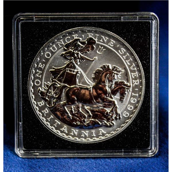 RARE 1999 GREAT BRITAN 1OZ SILVER BRITANNIA COIN