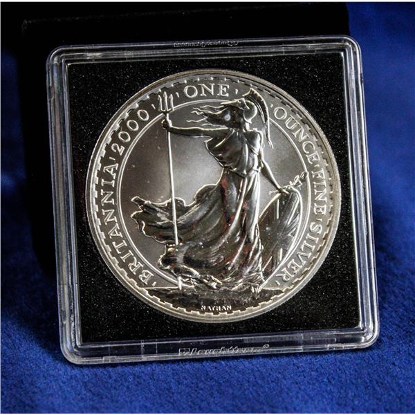 RARE 2000 GREAT BRITAN 1OZ SILVER BRITANNIA COIN