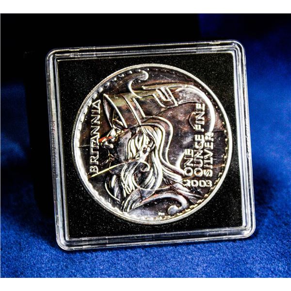 RARE 2003 GREAT BRITAN 1OZ SILVER BRITANNIA COIN