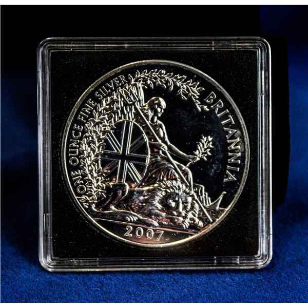 RARE 2007 GREAT BRITAN 1OZ SILVER BRITANNIA COIN