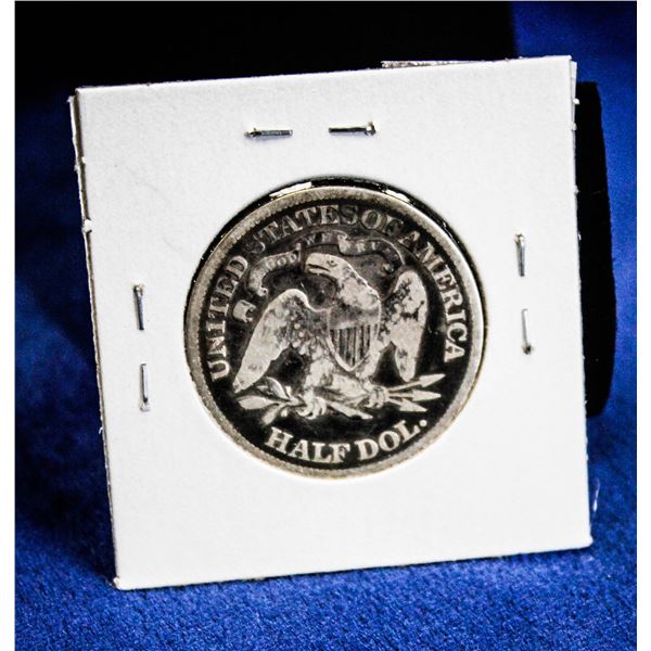 1876 USA SEATED LIBERTY SILVER 50 CENT COIN