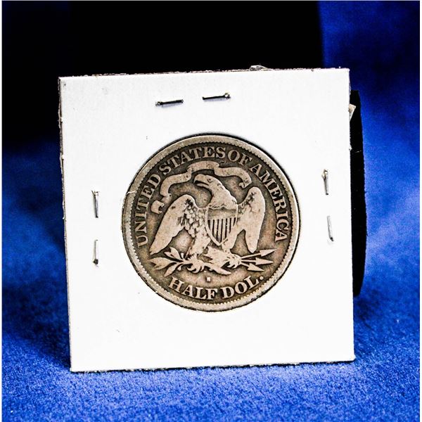 1877S USA SEATED LIBERTY SILVER 50 CENT VARIETY 4