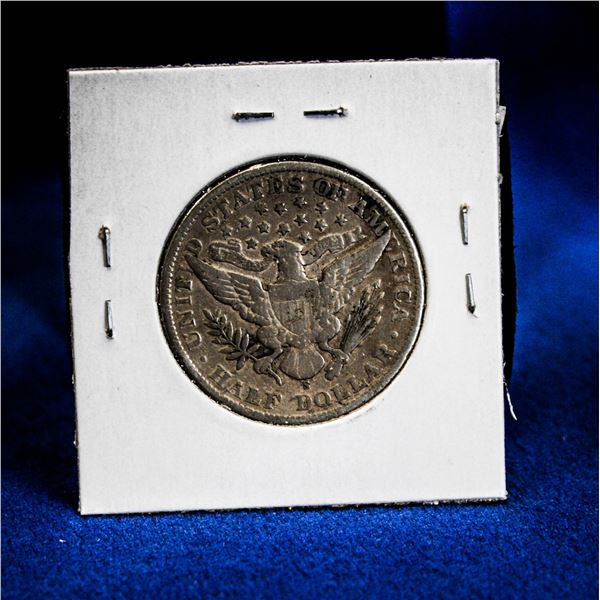1906S USA SILVER "BARBER HEAD" 50 CENT COIN