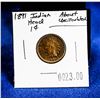 Image 1 : 1891 USA "INDIAN HEAD" CENT. ALMOST UNCIRCULATED