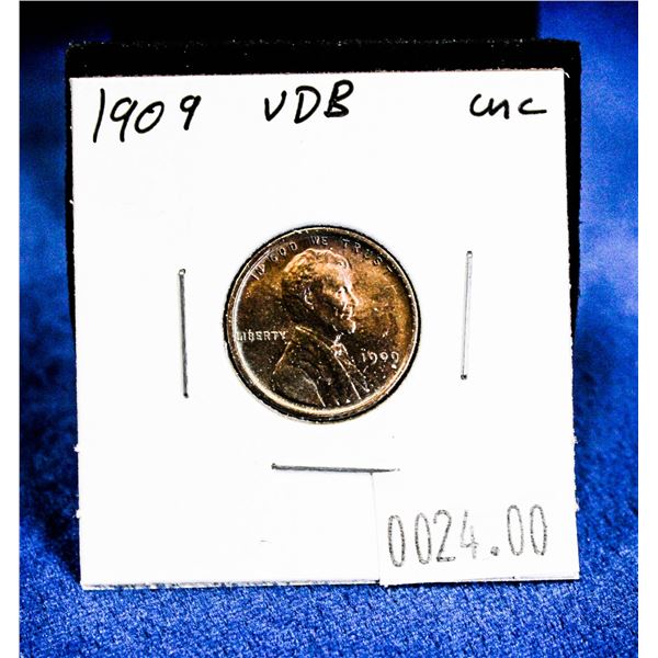 1909VDB USA "LINCOLN CENT" UNCIRCULATED. FIRST Y