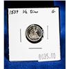 Image 1 : 1839 USA SILVER HALF DIME. LOW MINTAGE!