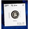 Image 1 : 1854 USA SILVER HALF DIME. ARROWS AT DATE.