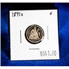 Image 1 : 1891S USA SEATED LIBERTY SILVER DIME. LAST YEAR IS