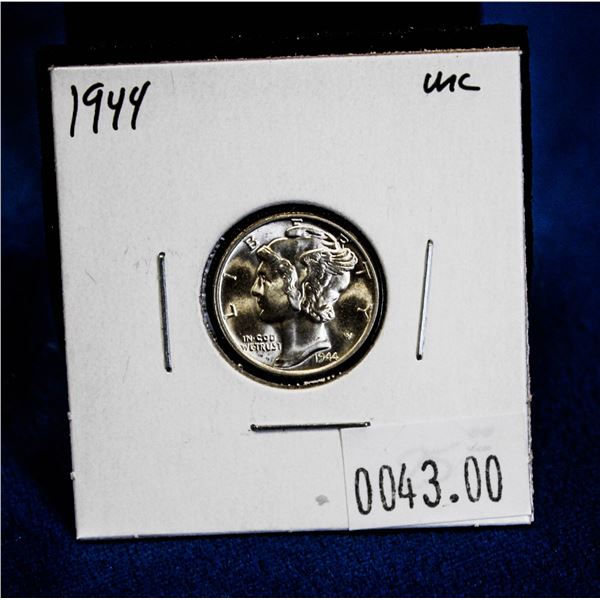 1944 USA MERCURY HEAD DIME GEM UNCIRCULATED GRADE