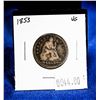 Image 1 : 1853 USA SEATED LIBERTY SILVER 25 CENT. 1 YEAR TYP