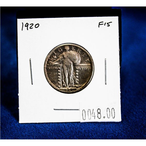 1920 USA STANDING LIBERTY SILVER 25 CENT
