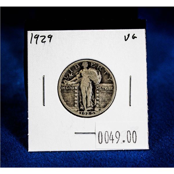 1929 USA STANDING LIBERTY SILVER 25 CENT