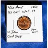 Image 1 : 1863 USA CIVIL WAR 1 CENT "OUR NAVY" ISSUE