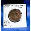 Image 1 : 1837 USA "HARD TIMES" 1 CENT COIN "NOT 1 CENT"