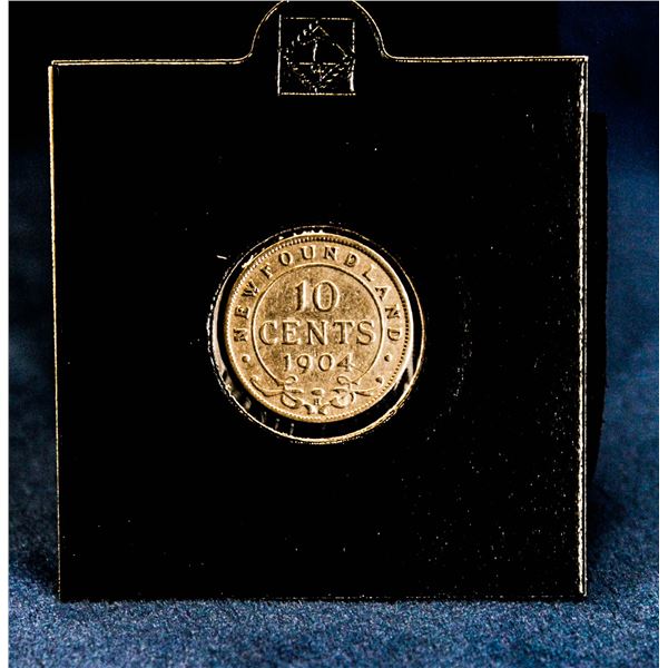 1904 NEWFOUNDLAND SILVER 10 CENT EDWARD VII