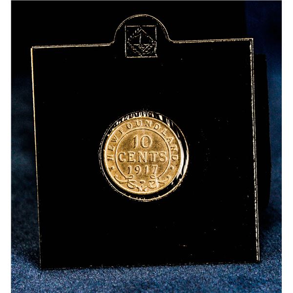 1917 NEWFOUNDLAND SILVER 10 CENT GEORGE V