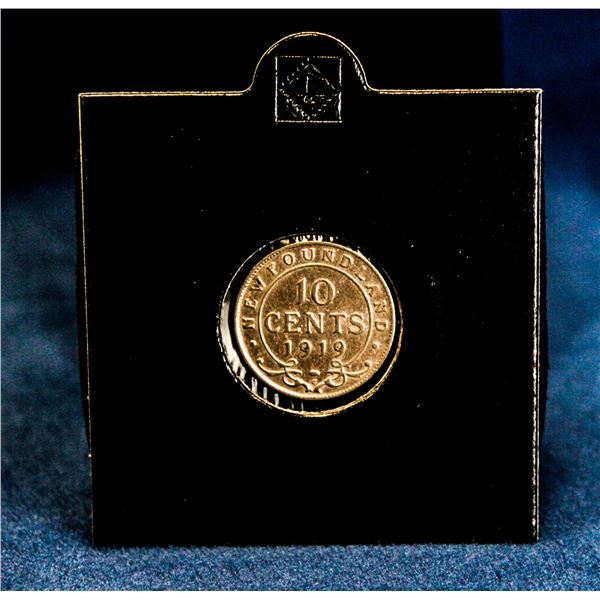 LOW MINTAGE 1919 NEWFOUNDLAND SILVER 10C