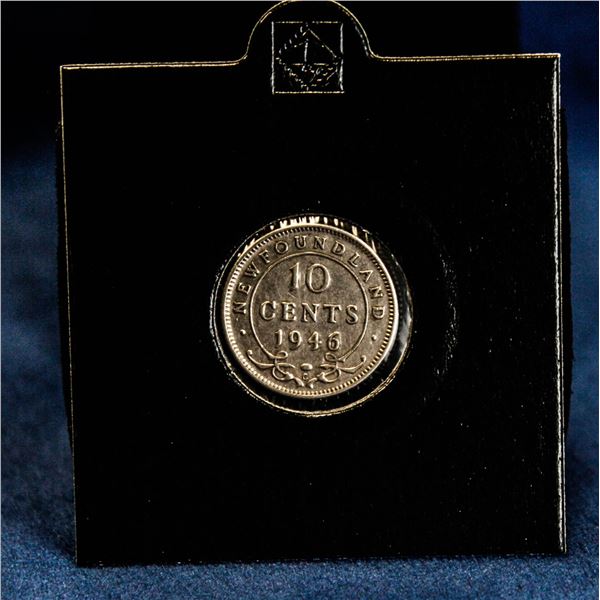SEMI-KEY DATE 1946 NEWFOUNDLAND 10 CENT