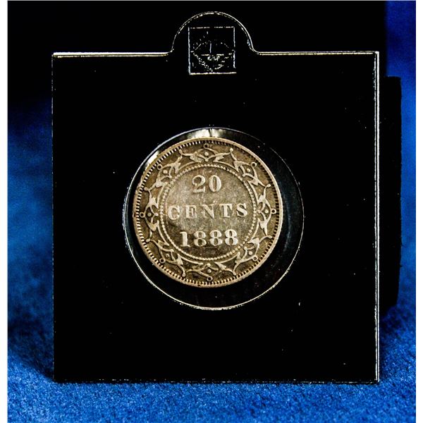HIGH GRADE 1888 NEWFOUNDLAND SILVER 20 CENT