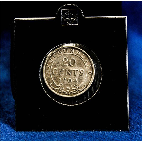 1 YEAR TYPE 1904 EDWARD NFL SILVER 20 CENT