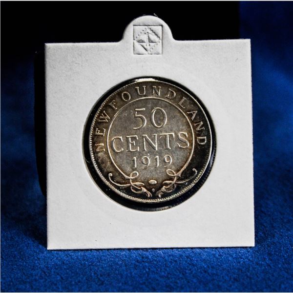 HIGH GRADE 1919 NEWFOUNDLAND 50 CENT