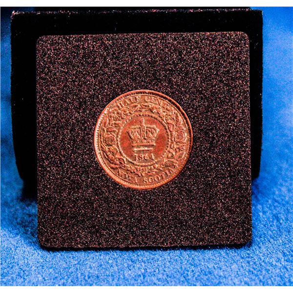 RARE HIGH GRADE NOVA SCOTIA 1864 HALF CENT