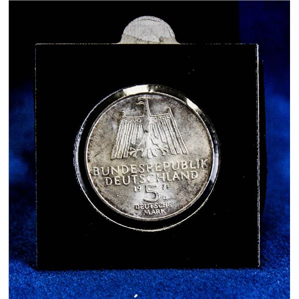 1971D 500TH ANN. OF ALBRECHT DURER, SILVER 5 MARK