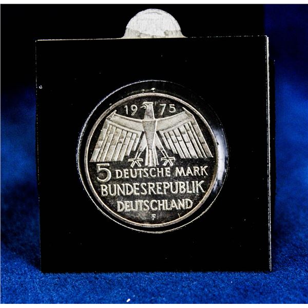 1975 MONUMENT PRESERVATION SILVER 5 MARK COIN