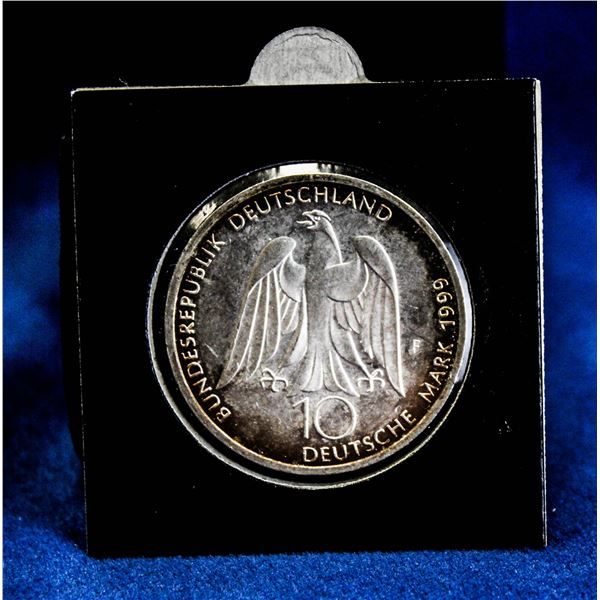 1999F GERMANY SILVER 10 MARK COMMEMORATIVE