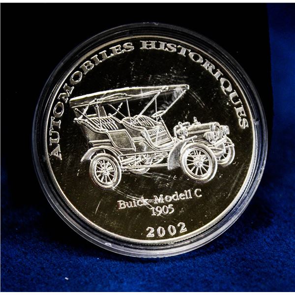 REP. CONGO, HISTORIC CARS .999 PURE SILVER 10 FRAN