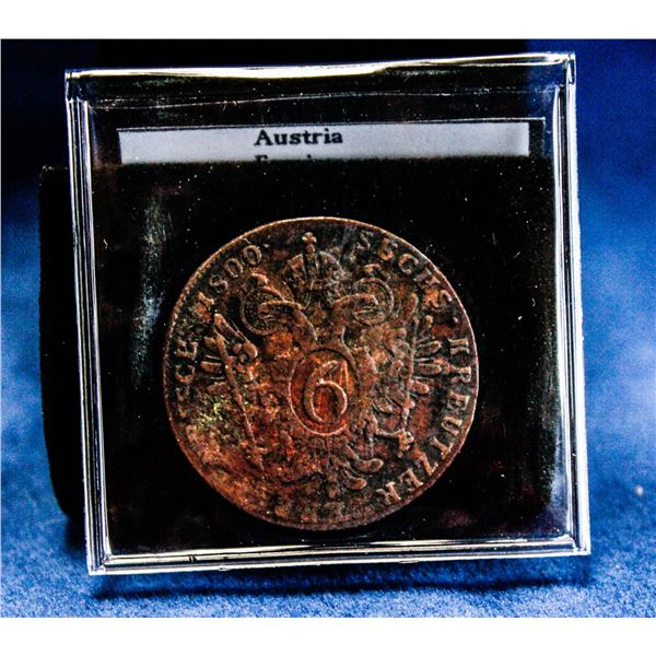 AUSTRIA 1800 6 KREUZER COPPER COIN HIGH GRADE