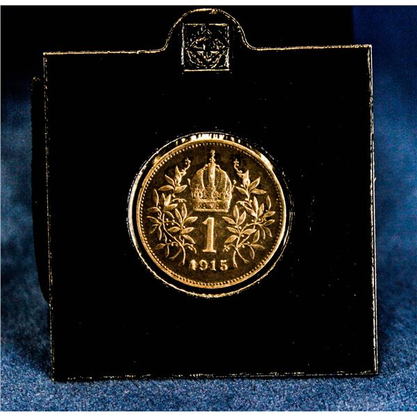 AUSTRIA 1915 SILVER 1 CORONA COIN ABOUT UNCIRCULAT