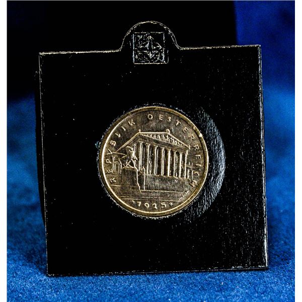 AUSTRIA 1925 SILVER 1 SCHILLING. UNCIRCULATED