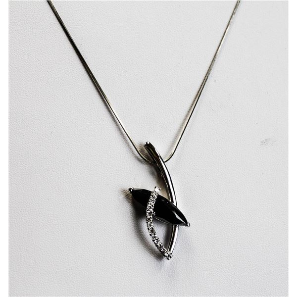 BEAUTIFUL RHODIUM PLATE STERLING SILVER NECKLACE