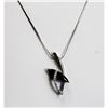 Image 1 : BEAUTIFUL RHODIUM PLATE STERLING SILVER NECKLACE