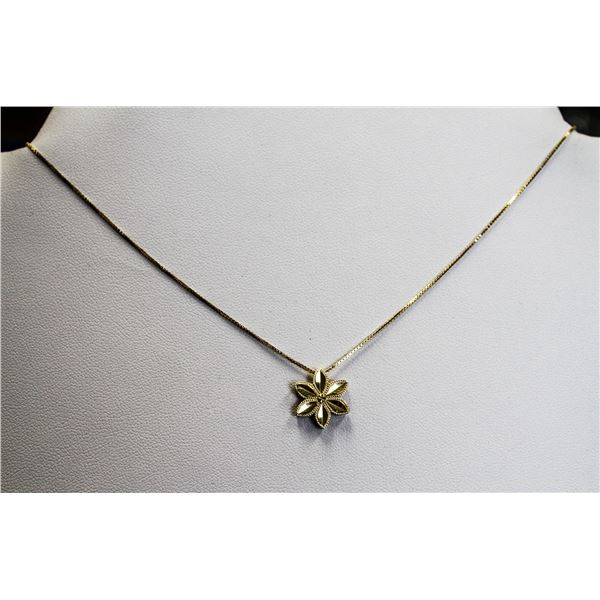 18'' 14K GOLD CHAIN AND PENDANT SET