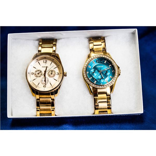 SET OF 2 BRAND NAME FOSSIL WATCHES